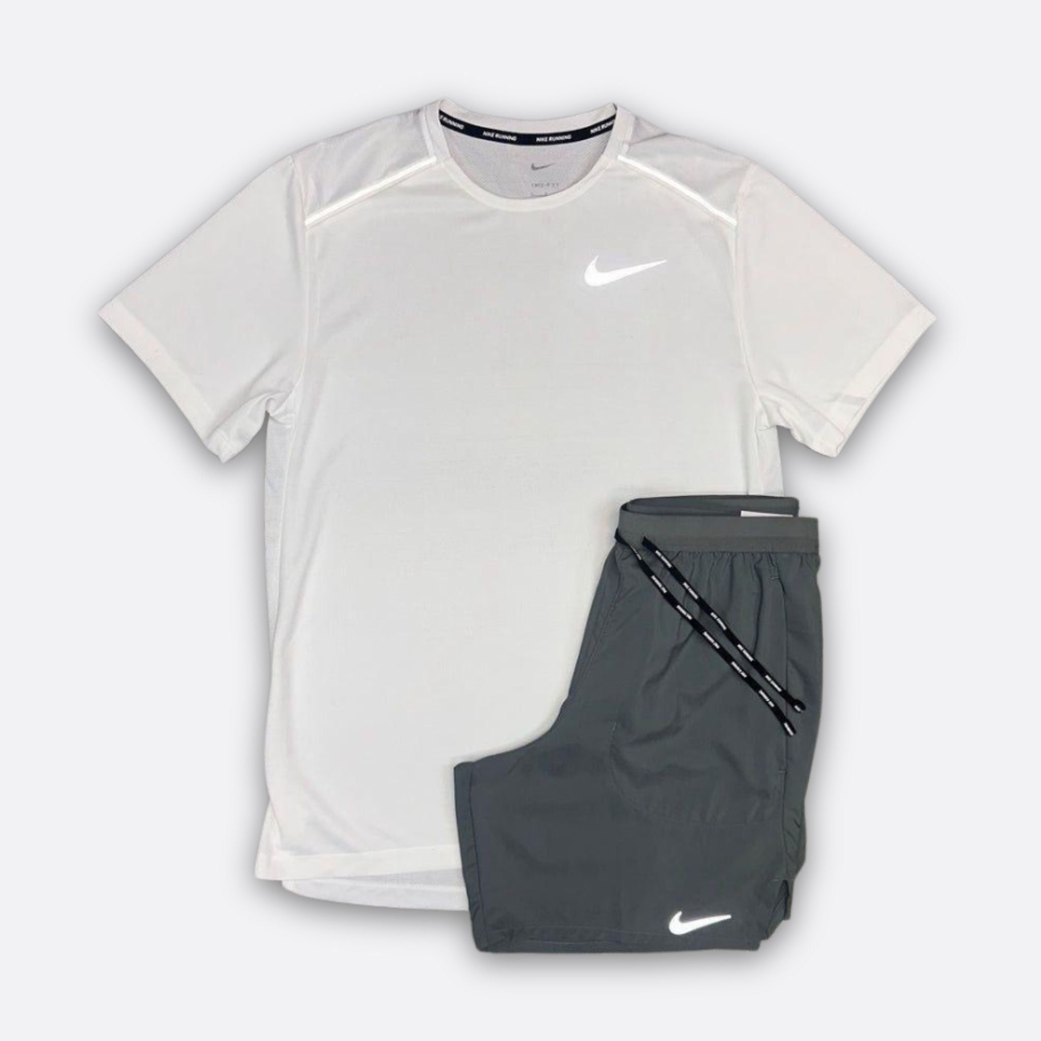 Nike White Flex Shorts Set (Grey)