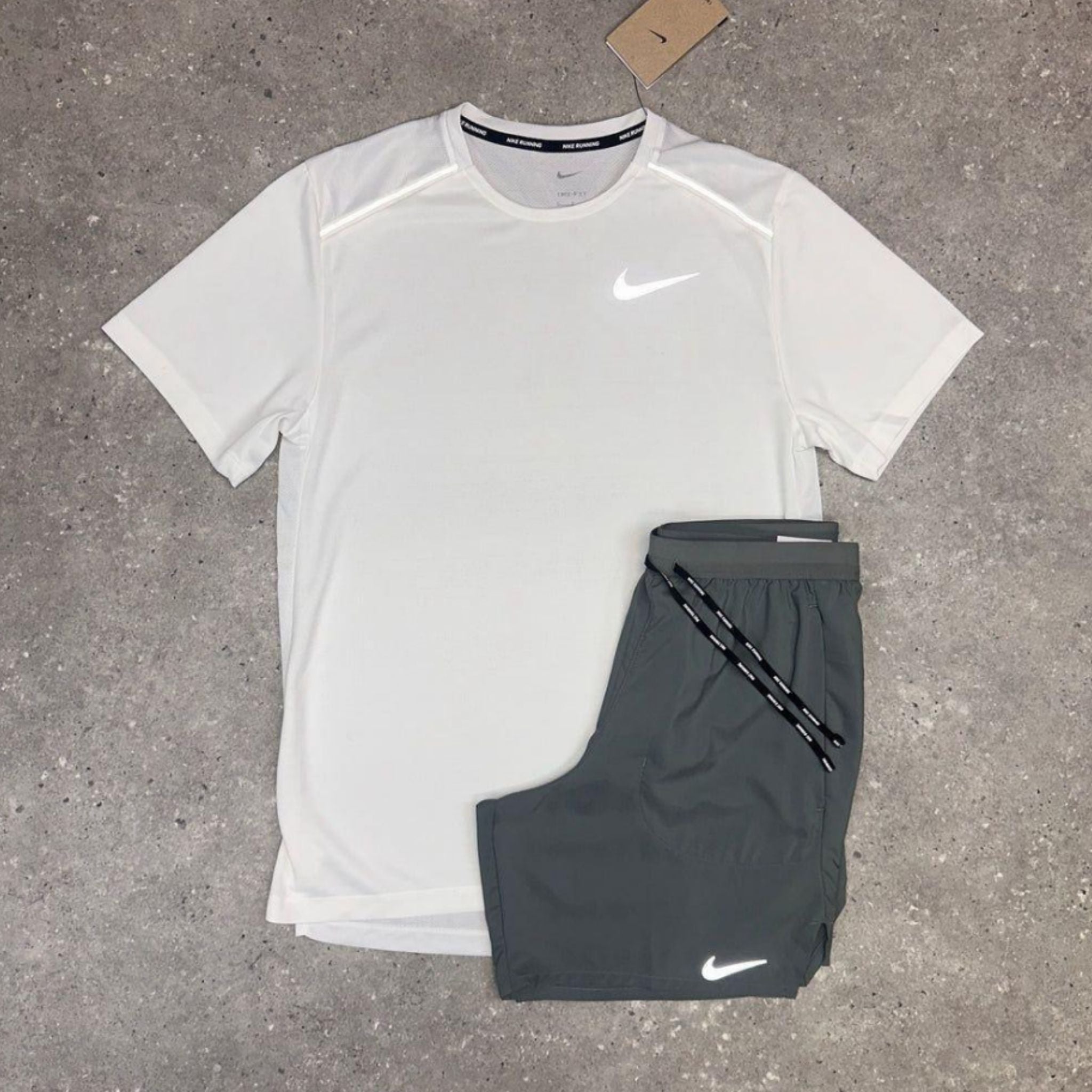 Nike White Flex Shorts Set (Grey)