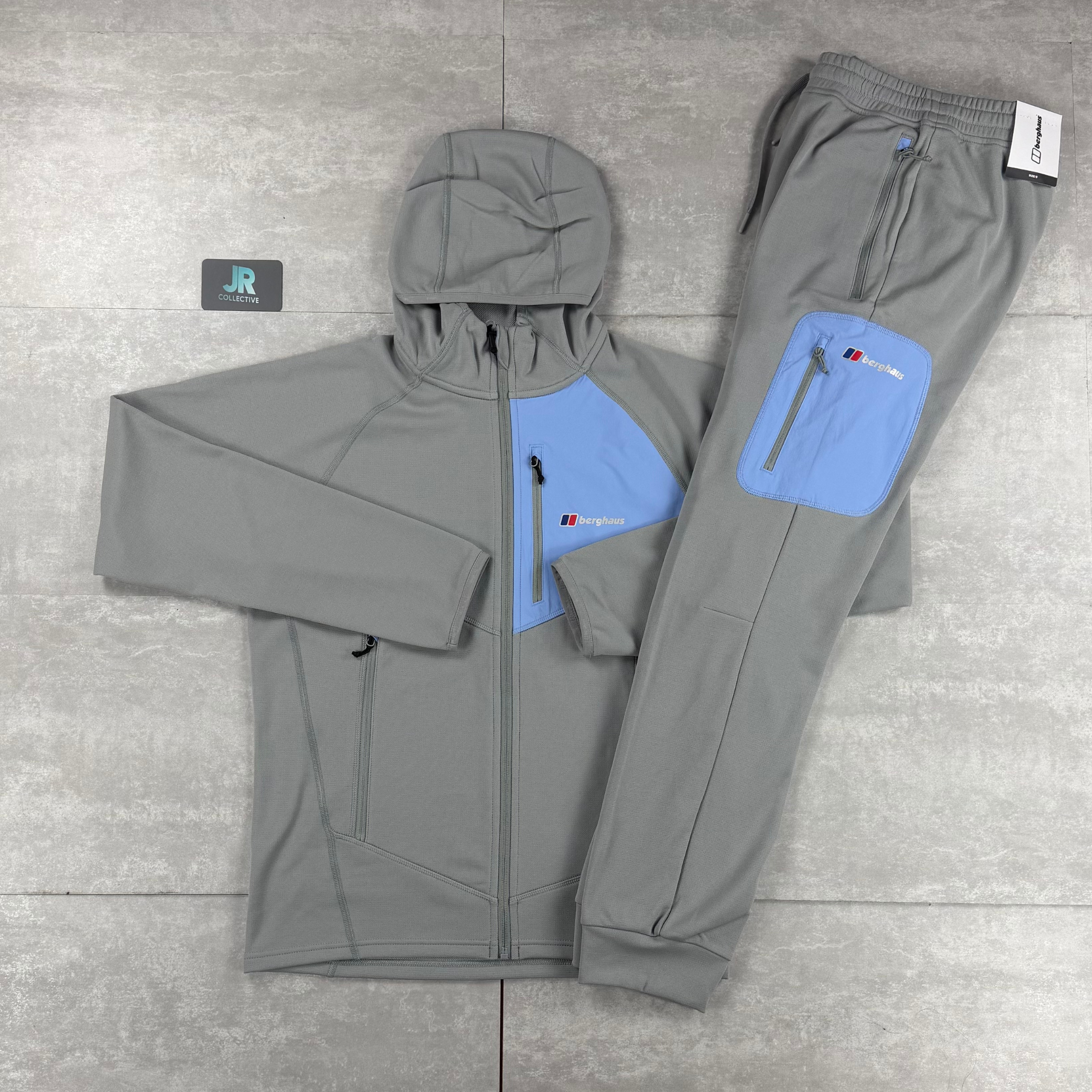 Berghaus Grey / Blue Pavey Windbreaker Jacket & Pavey Pants Set