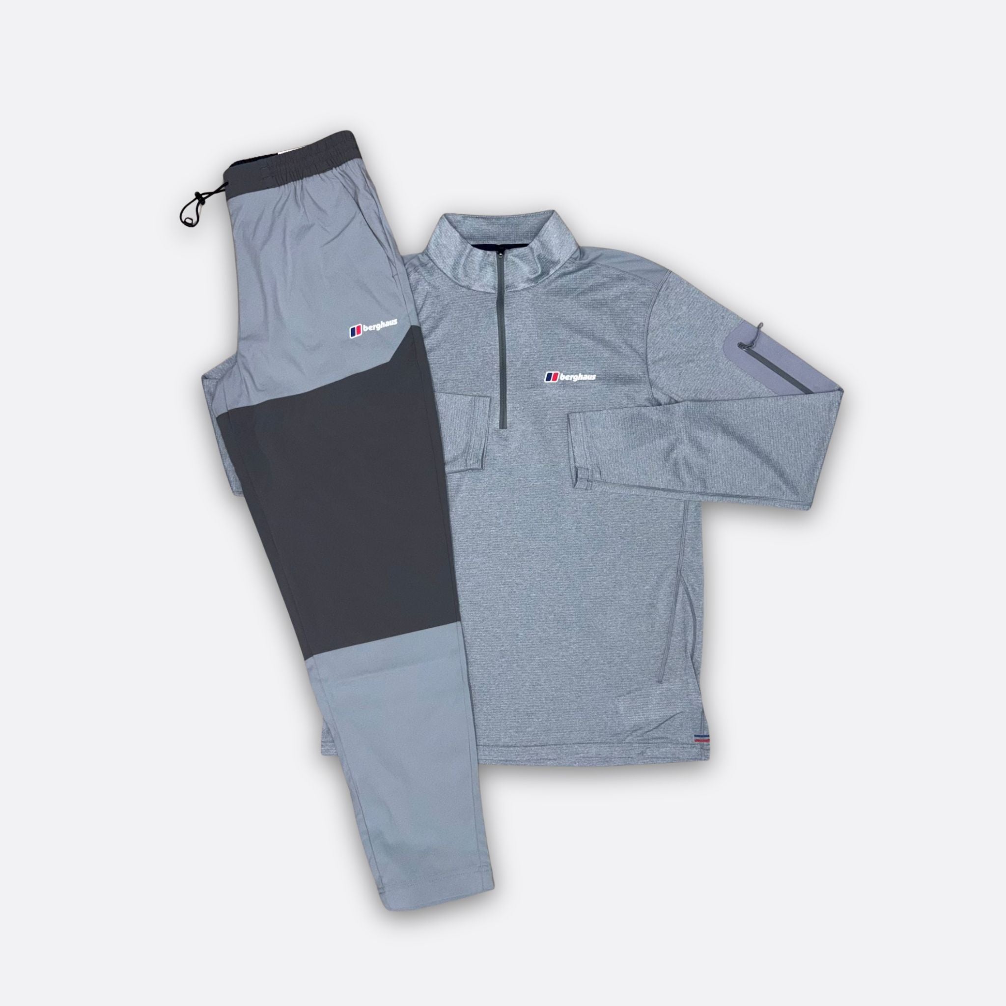 Berghaus Grey Explorer 1/4 Zip & Pants Set