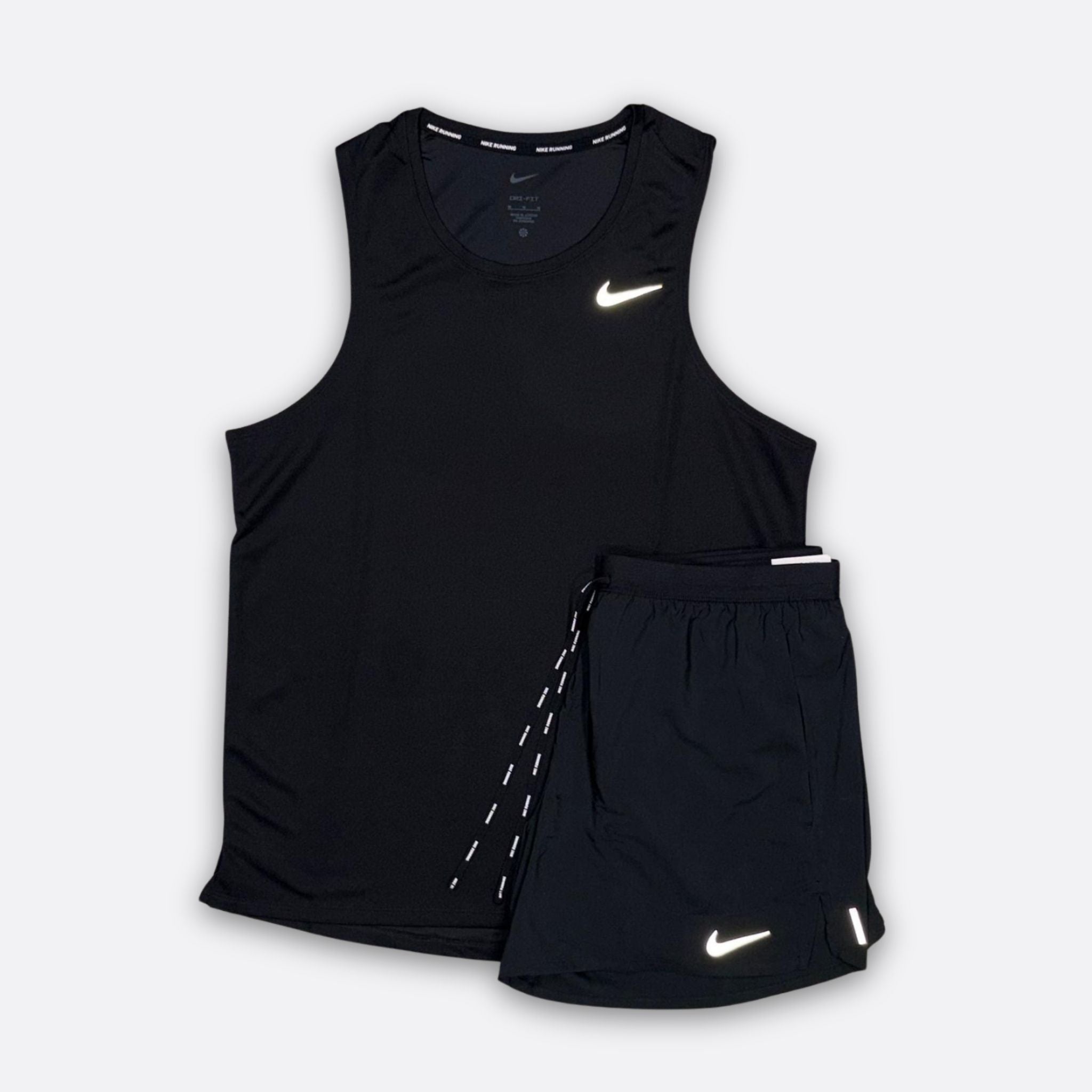 Nike Black Vest Flex Shorts Set