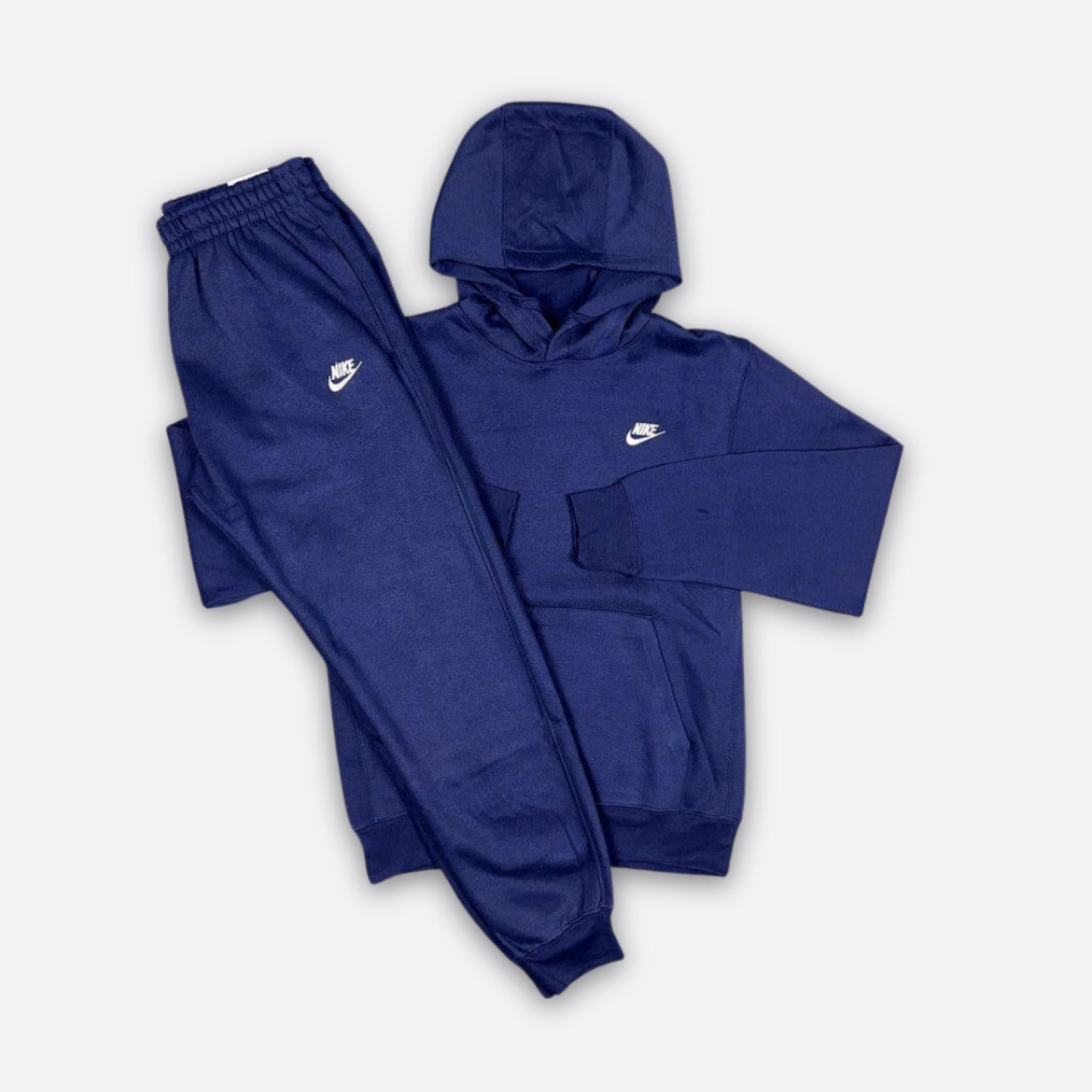 Nike Club Fleece Hooded Navy Tracksuit