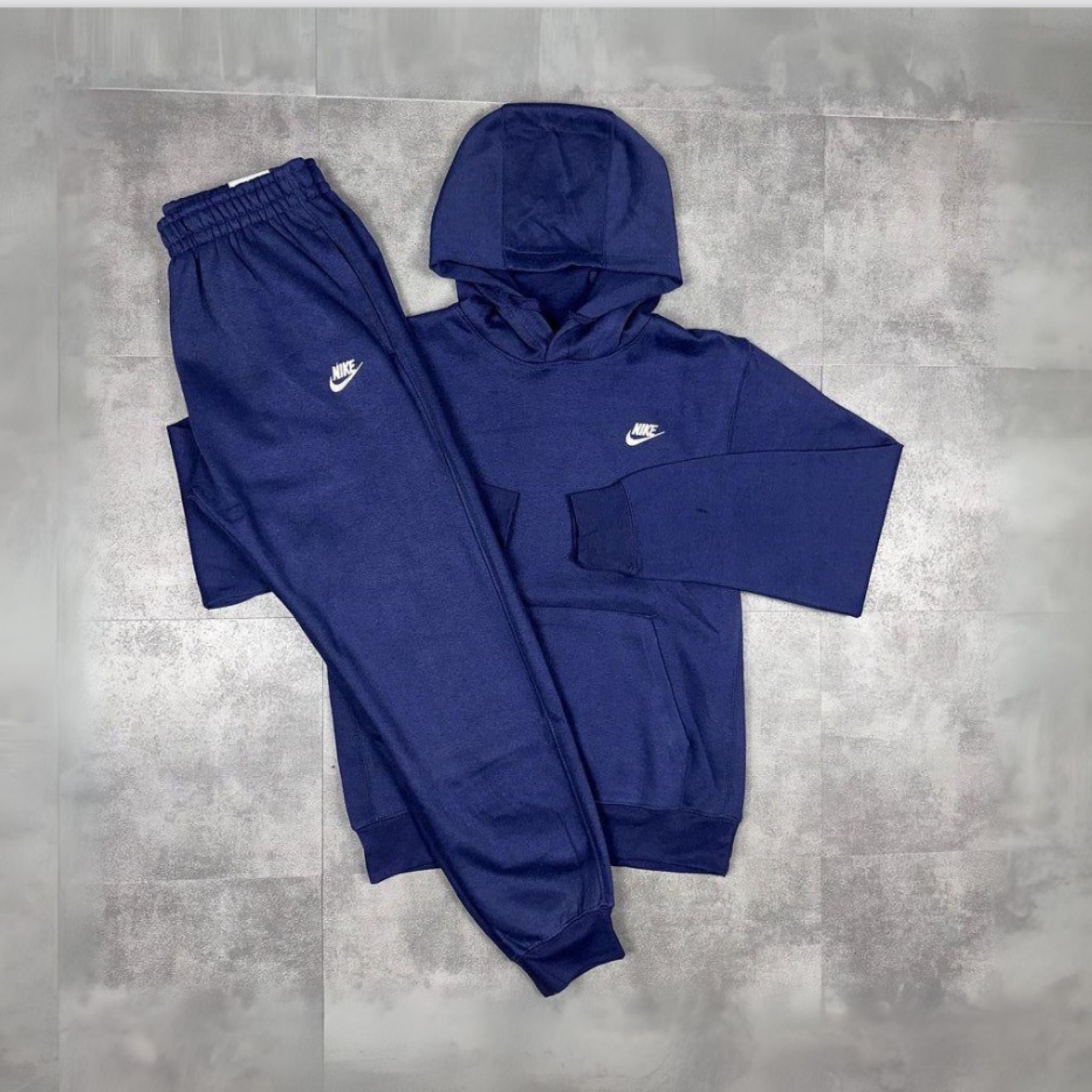 Nike Club Fleece Hooded Navy Tracksuit