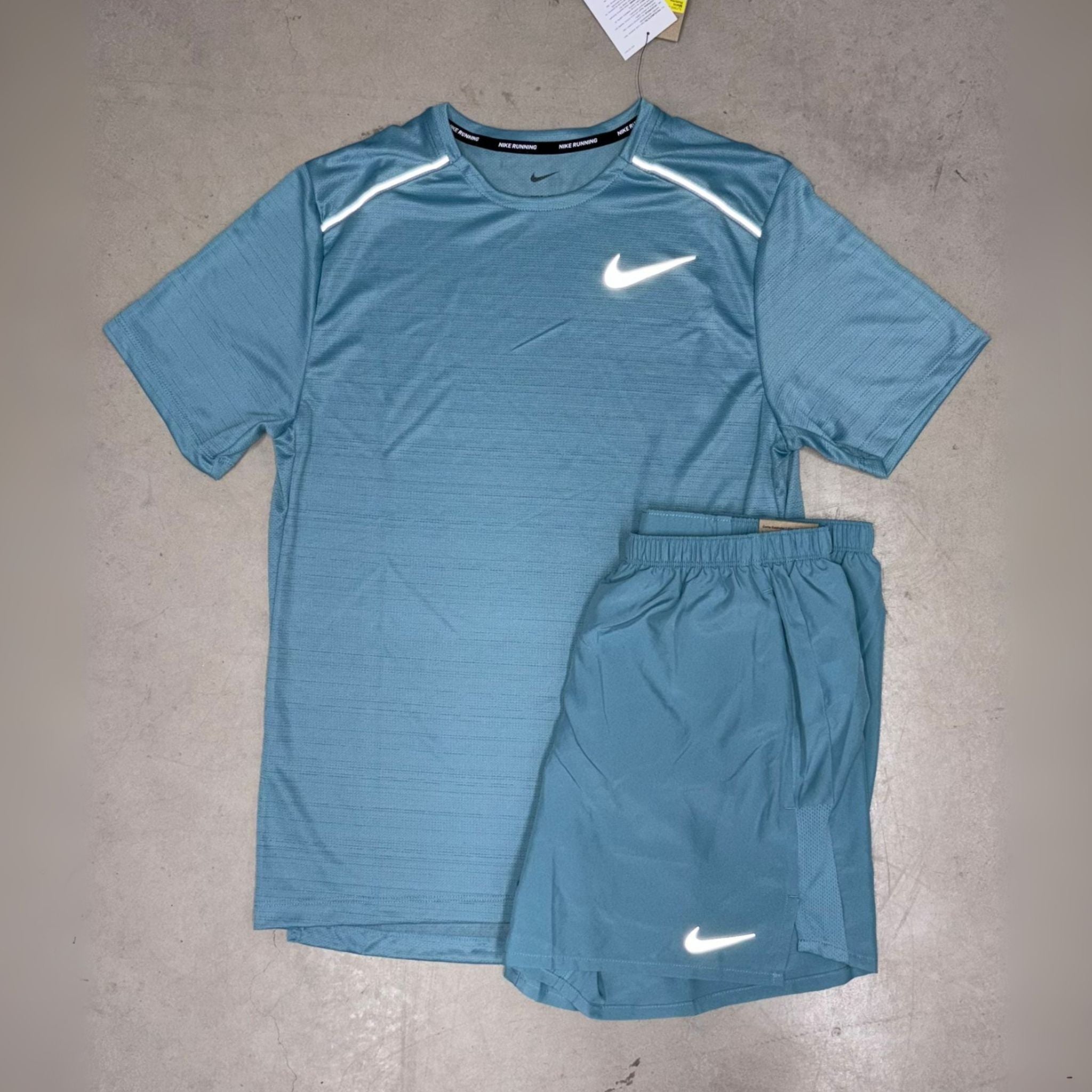 Nike Denim Blue Shorts Set