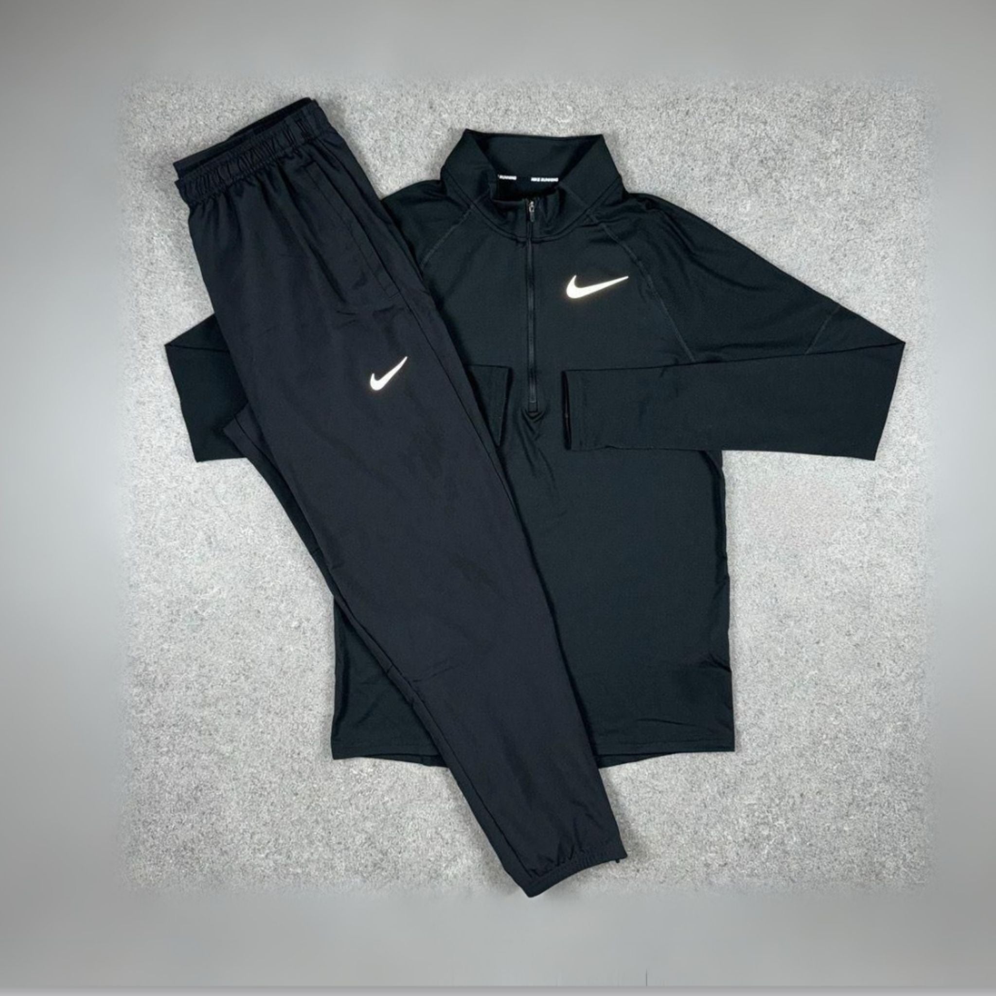 Nike Element Black 1/4 Zip Challenger Pants Set