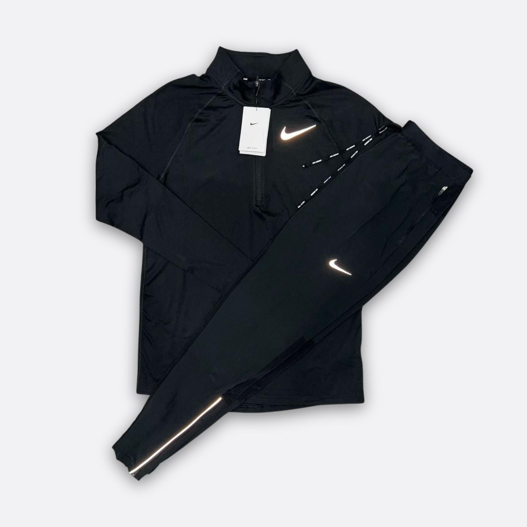 Nike Element Black 1/4 Zip Phenom Pants Set