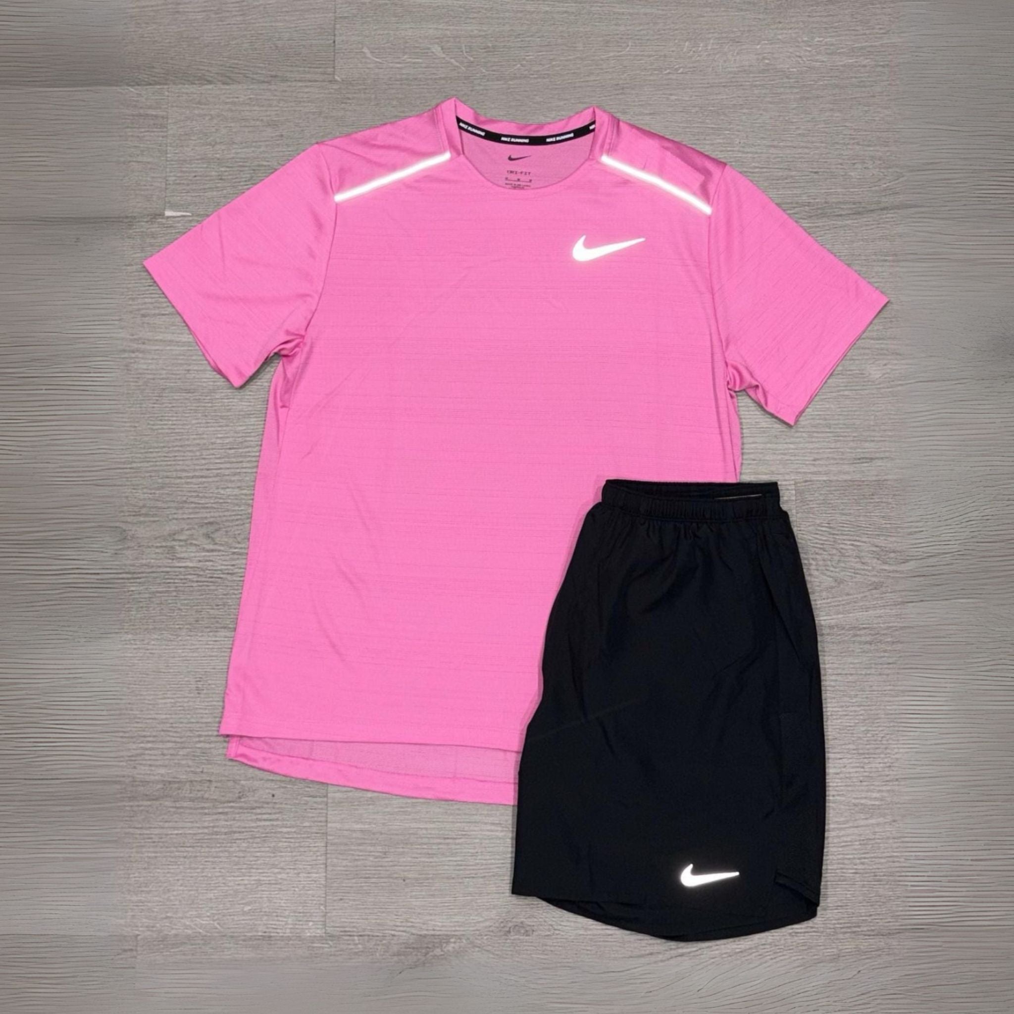 Nike Pink Set & Black Shorts