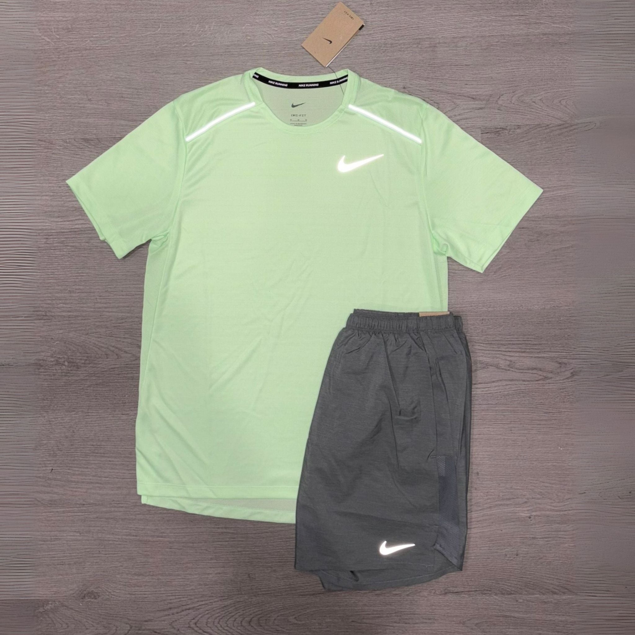 Nike Vapour Green Shorts Set (Grey)