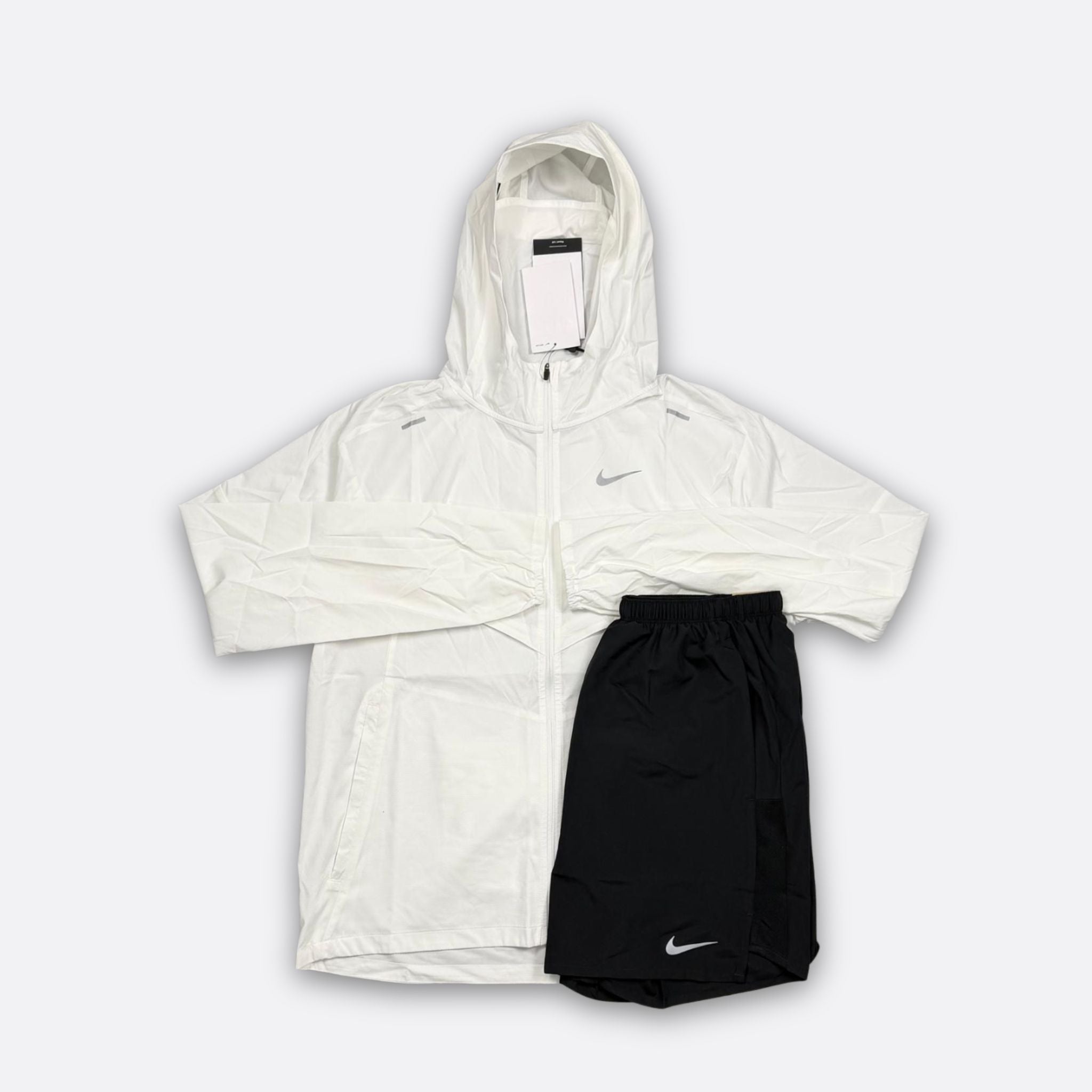 Nike White UV Jacket & Shorts Set